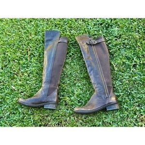 Gianni Bini Stallion Women's Brown Leather Tall Riding Boots Size 9M